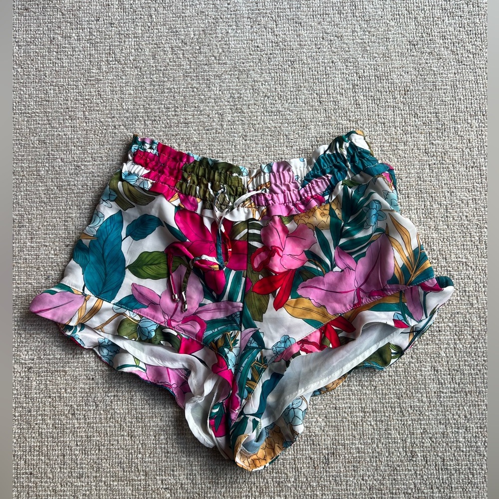 Zara floral ruffle shorts size S